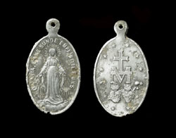 Pendent, Roman Catholic, Germany, Virgin Mary and Monogram, ca. 19th Century